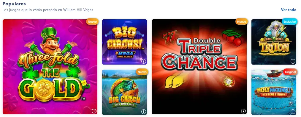 William Hill tragamonedas populares