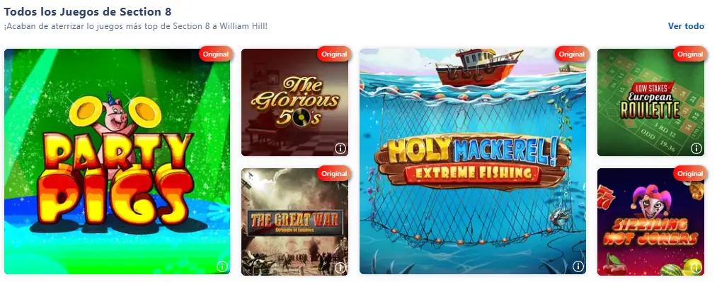 William Hill originales de casino